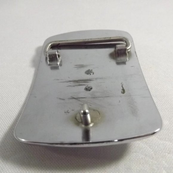 Shiny Chrome Silver-Tone Jaguar Belt Buckle - Picture 9 of 10